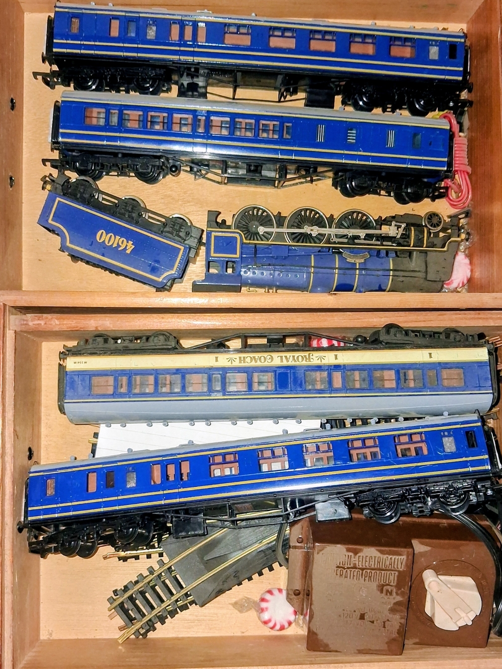 Blue Vintage BACHMANN Model Passenger Train Set 4-6-0- Unbranded